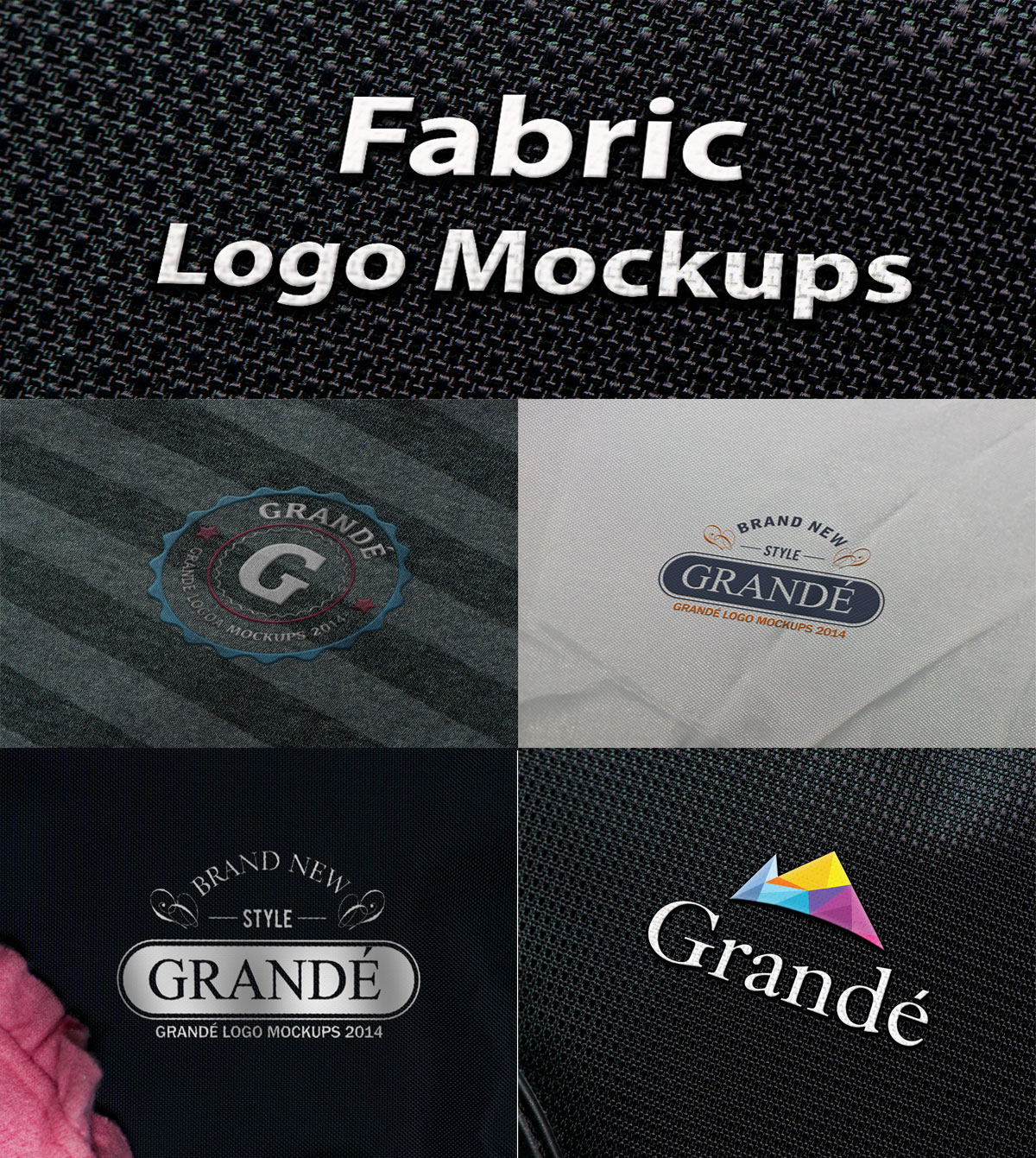 PSD Шаблон Fabric Logo Mock-ups (том 1)