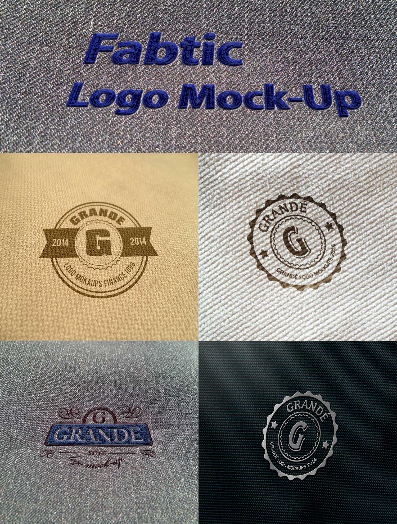 PSD Шаблон Fabric Logo Mock-ups (том 2)