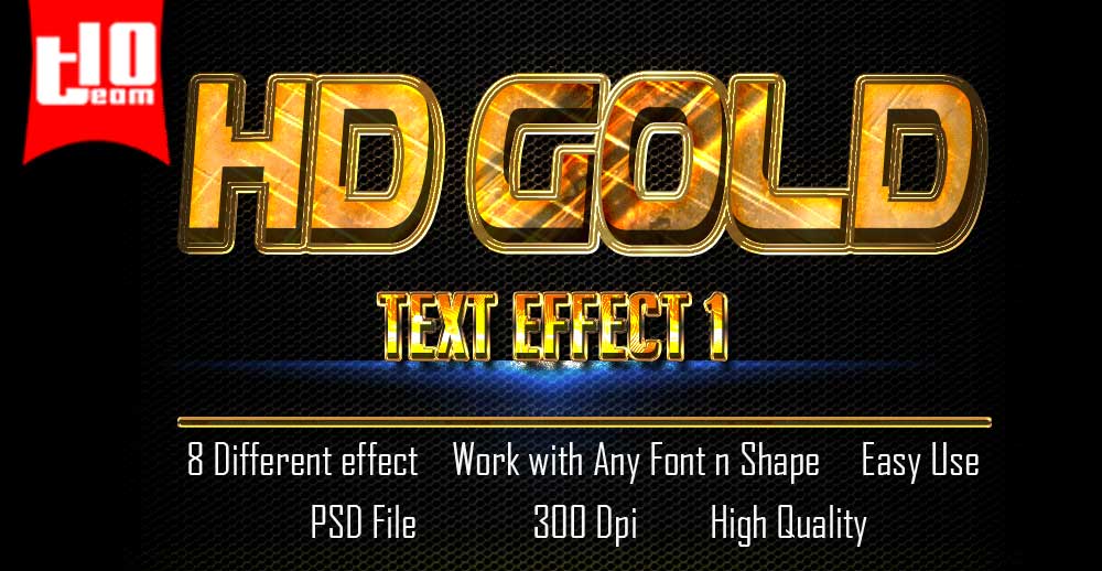 Золотые текстовые эффекты