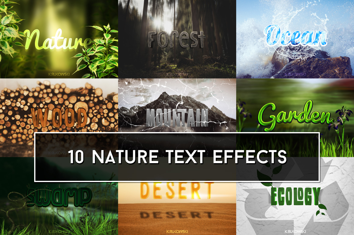 10 природных текстовых эффектов