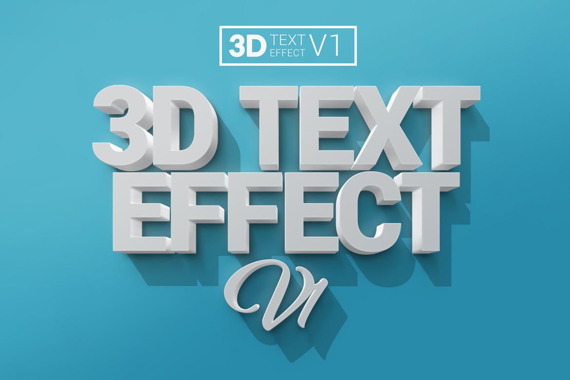 PSD 3D Text Effect