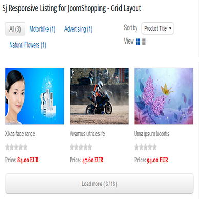 SJ Responsive Listing for JoomShopping