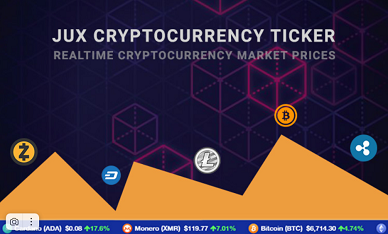 JUX Cryptocurrency Ticker